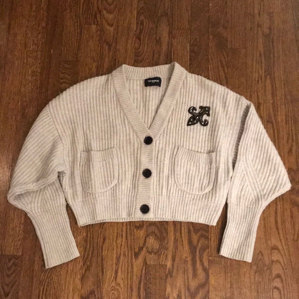 KOOPLES Parisian sweater grey wool/cashmere size 1